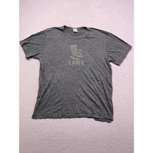 Utility T Shirt Cotton Blend Heather Charcoal Grey L Mens